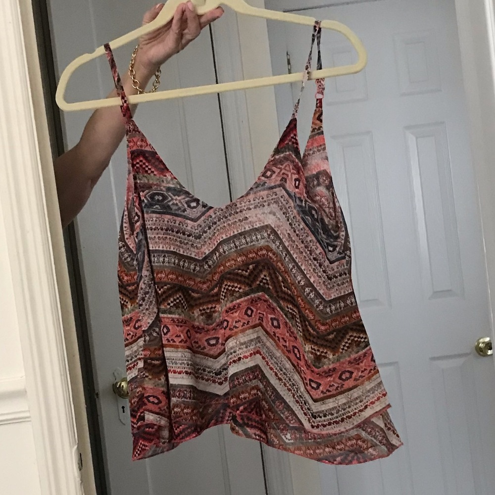 TOBI red/pink flowy tank